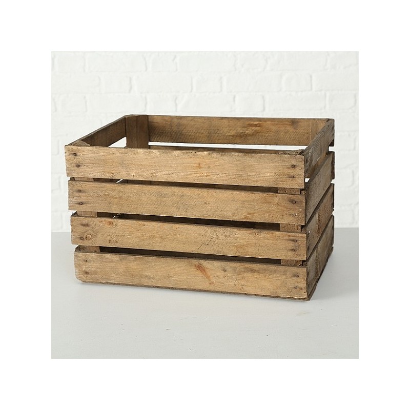 Boltze Home Houten krat Lea 50x40x30cm