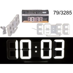 Horloge numérique LED avec alarme, affichage de la date et de la température 21,5x7,5cm