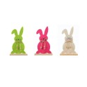 Déco de fenêtre feutre lapin de Pâques 21cm