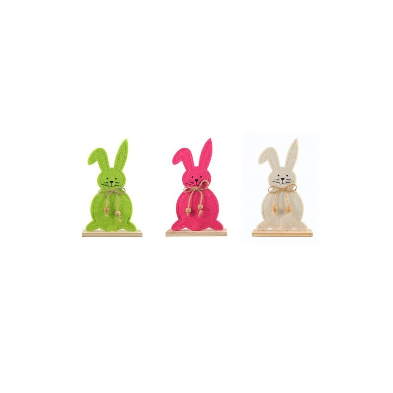 Déco de fenêtre feutre lapin de Pâques 21cm