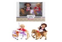 Toi Toys Lilly tienerpop klein 2 stuks met 2 paardjes