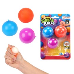 Toi Toys Mini balle anti stress Ø4cm 3 pièces sur carte