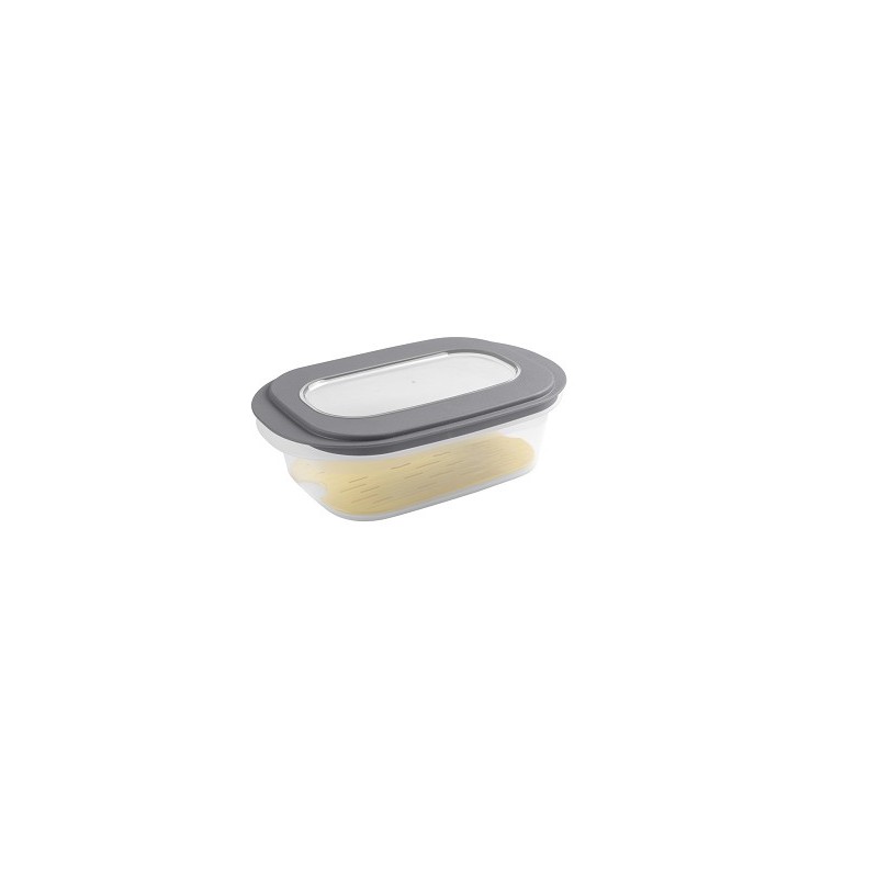 Sunware Sigma Home Boîte à fromage avec plateau 2 litres transparent/gris foncé 26,5x17,2x10,5cm