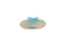 Steen polystone met zeester ocean 8x5x5cm