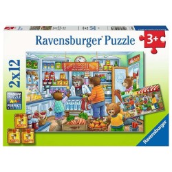 Ravensburger puzzel We gaan boodschappen doen 2x12 stukjes