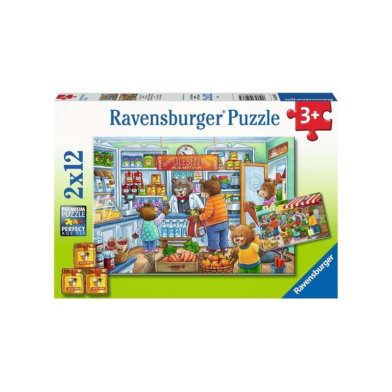 Ravensburger puzzel We gaan boodschappen doen 2x12 stukjes