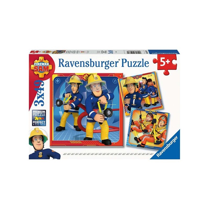 Ravensburger puzzel Onze held Sam 3x49 stukjes
