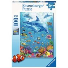 Puzzle Ravensburger Rencontre des dauphins 100 pièces