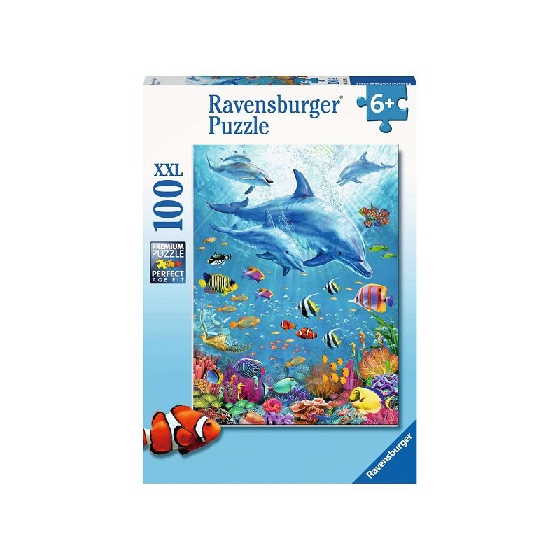Ravensburger puzzel Bijeenkomst van de dolfijnen 100 stukjes