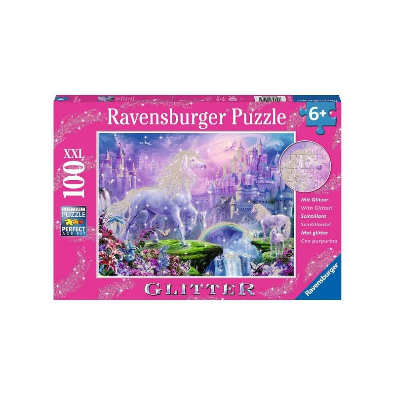 Ravensburger puzzle Royaume des licornes paillettes 100 pièces