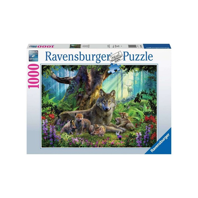 Ravensburger puzzle Famille Loup dans la Forêt 1000 pièces