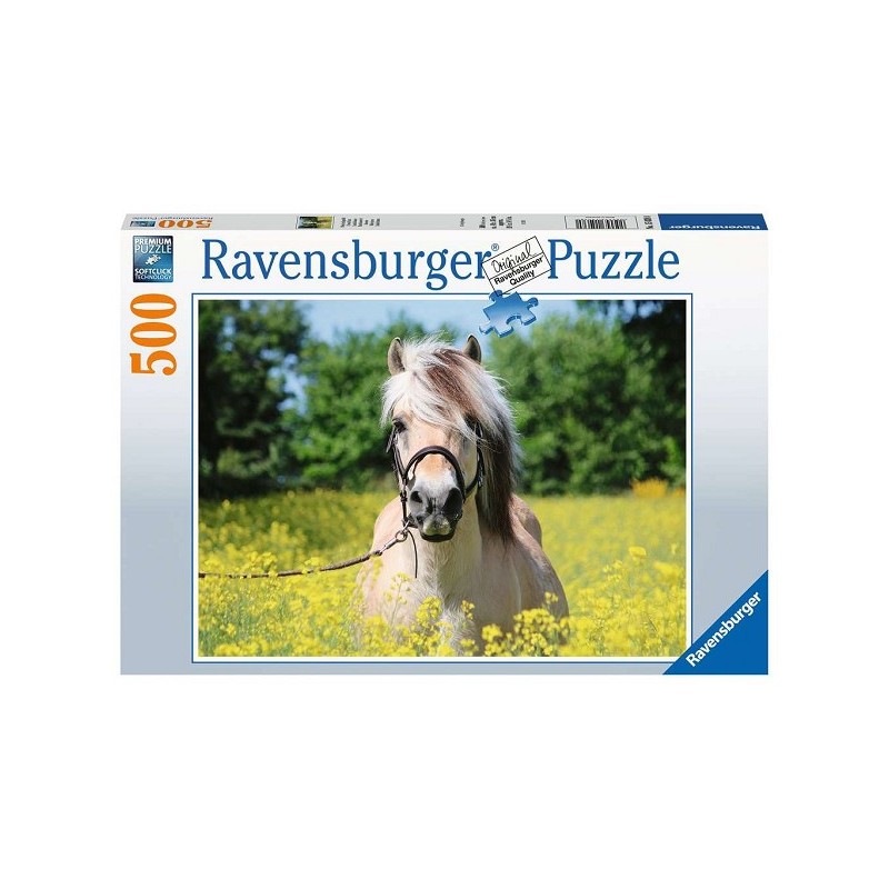 Ravensburger puzzle cheval parmi les fleurs 500 pièces