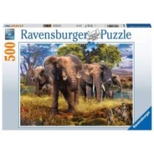 Ravensburger puzzle Famille d'éléphants 500 pièces