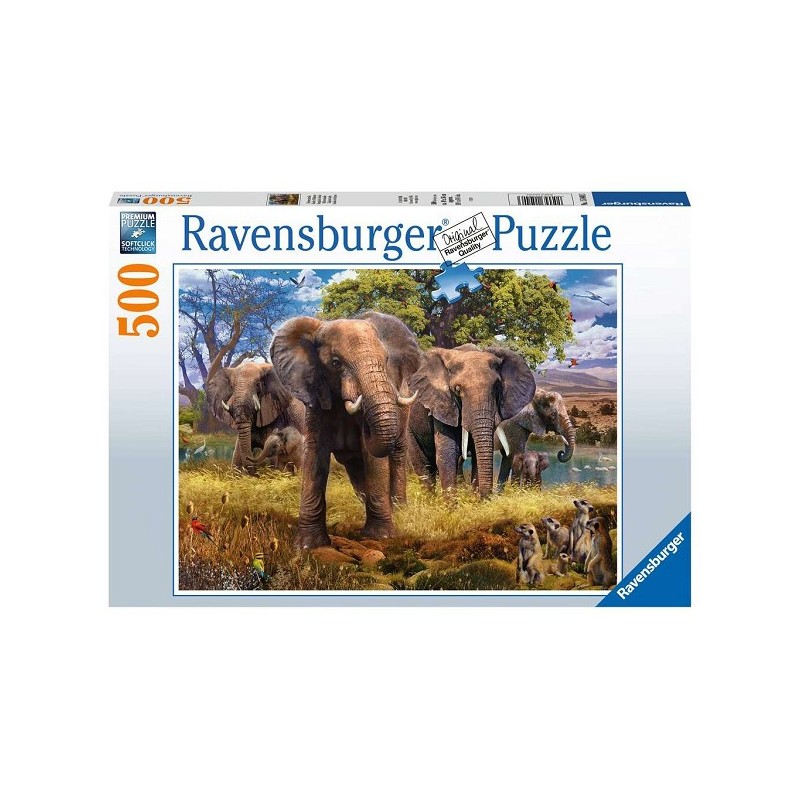 Ravensburger puzzle Famille d'éléphants 500 pièces