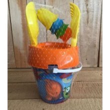 Adriatic Bucket set espace Ø18cm avec pelle, râteau et moules