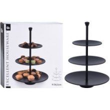 Etagere 3 niveaux noir mat hauteur 36,5 cm