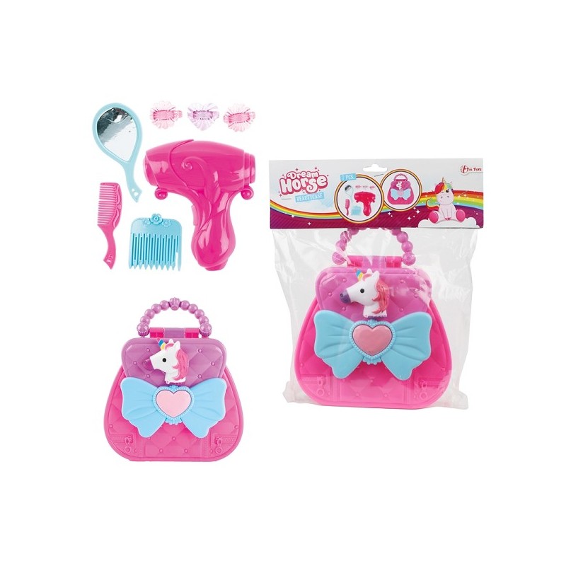Toi Toys Dream Horse Kit de soins capillaires dans une valise licorne