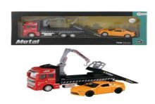 Toi Toys Sleepwagen pull back met takel en auto