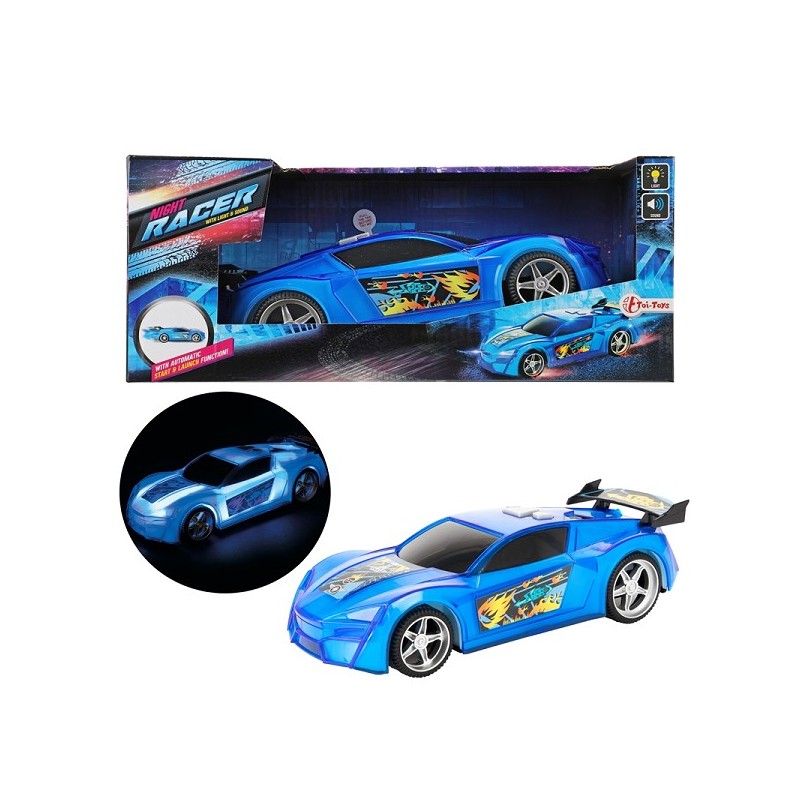 Toi Toys Rally raceauto blauw + L-G