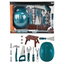 Toi Toys Power Tools Ensemble d'outils avec casque de construction