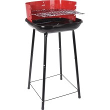 Barbecue mi-ouvert rouge 40cm