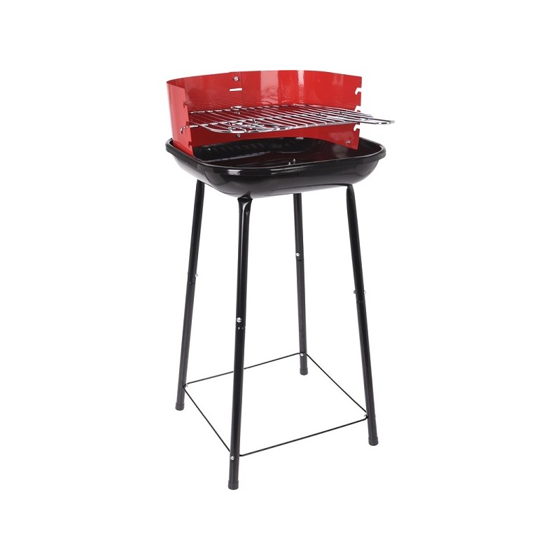 Barbecue mi-ouvert rouge 40cm