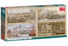 Puzzle Jumbo Anton Pieck Bateaux dans le canal 1000 pièces