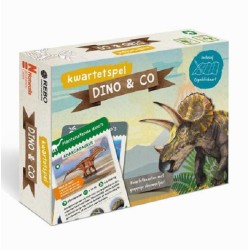 Rebo Quartetgame Dinosauriers avec livre d'affiches