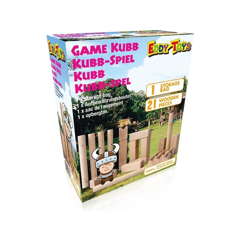 Jeu Kubb 21 pièces bois 30cm