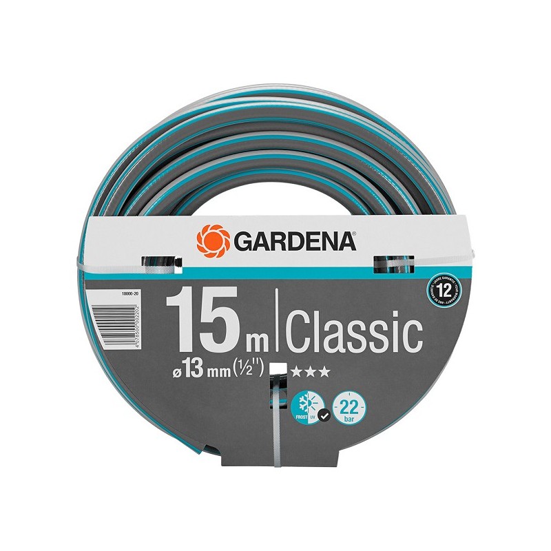 Gardena Tuyau d'arrosage classique 13 mm 1/2 pouce 15 m