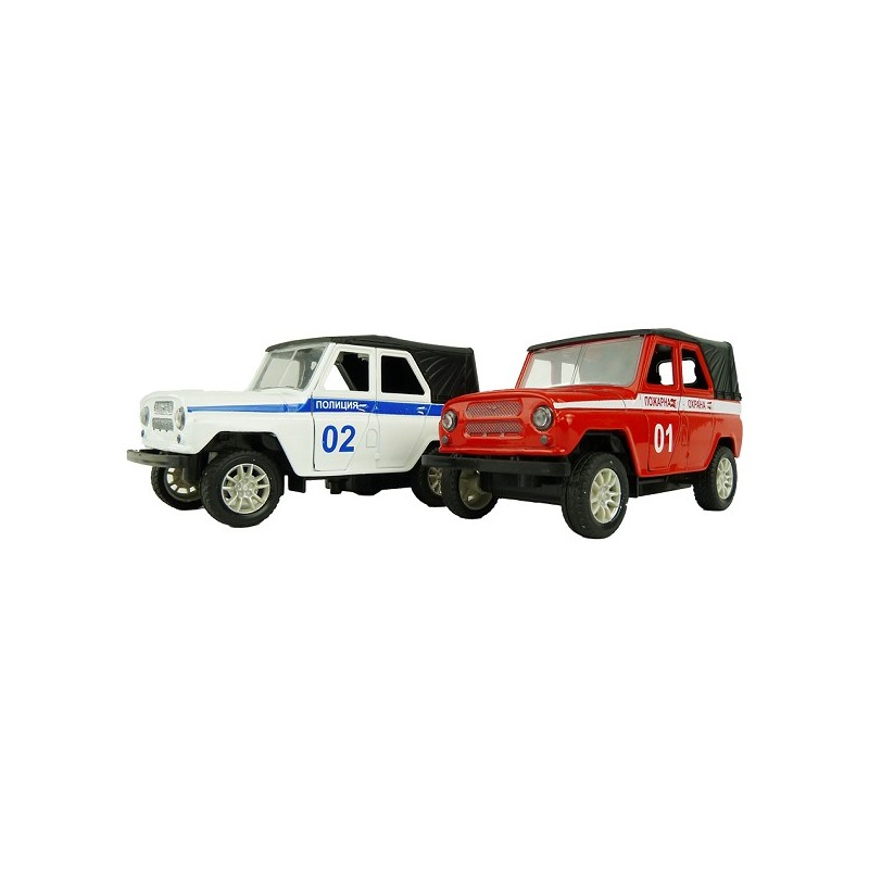 Jeep rouge ou blanc à friction 1:32 sans lumière ni son