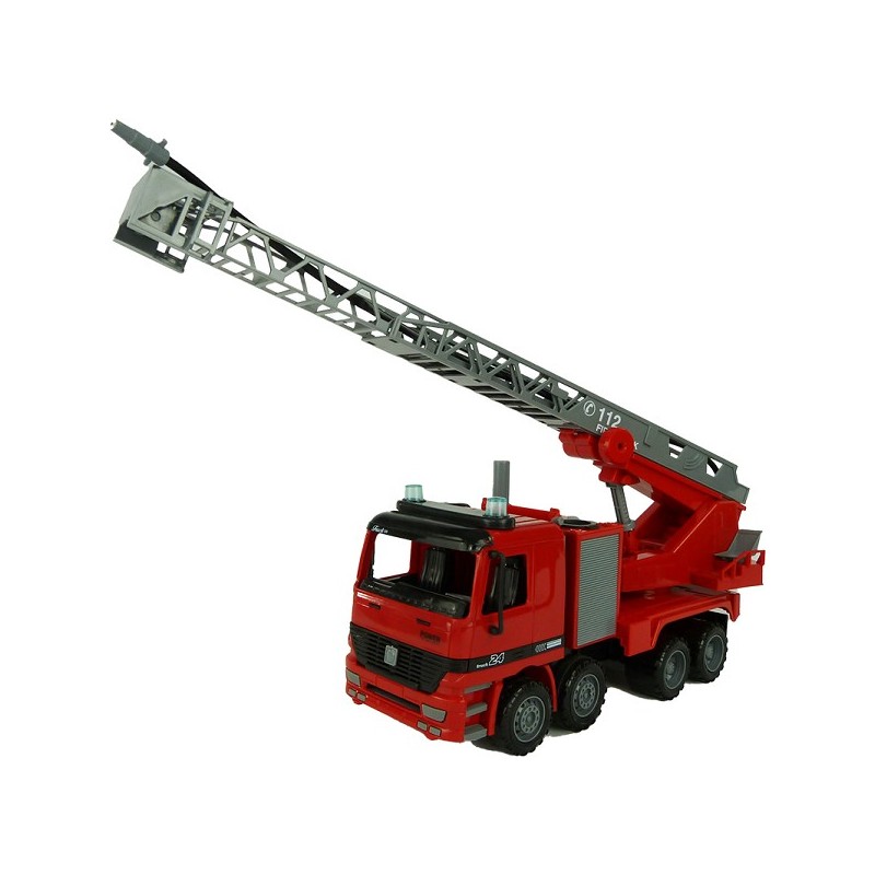 Brandweerauto 45cm ladderwagen met echte spuit