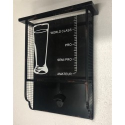 Wandkast bier metaal met glas ervoor inclusief opener 50x40cm