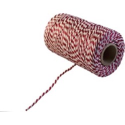 Rolladetouw rood/wit 45m op spoel