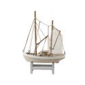 Decoratie vissersboot hout 28x38,5x8cm