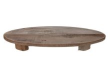 Dijk Natural Collections Plateau avec base vieux bois Ø38x7cm