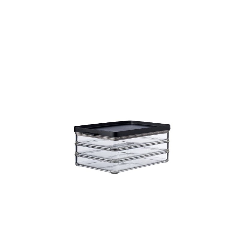Mepal Omnia boîte à produits carnés 3 couches noir 23x14,9x10cm