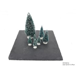 Mini kerstboompjesset 7-delig 4x6cm/2x10cm/1x19cm