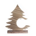 Bois de sapin de Noël avec trou 35cm