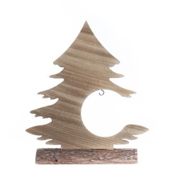 Kerstboom hout met gat 35cm