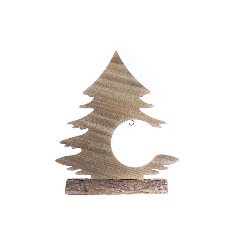 Bois de sapin de Noël avec trou 35cm