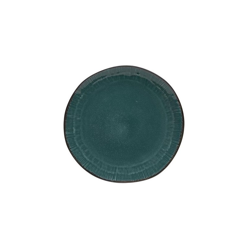 Assiette plate Leros Ø27cm bleu-vert boîte de 6 pcs