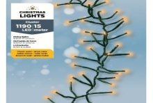 Lumineo LED budget Cluster éclairage extérieur 1500cm-1190L vert/classique chaud Pour l'intérieur et l'extérieur