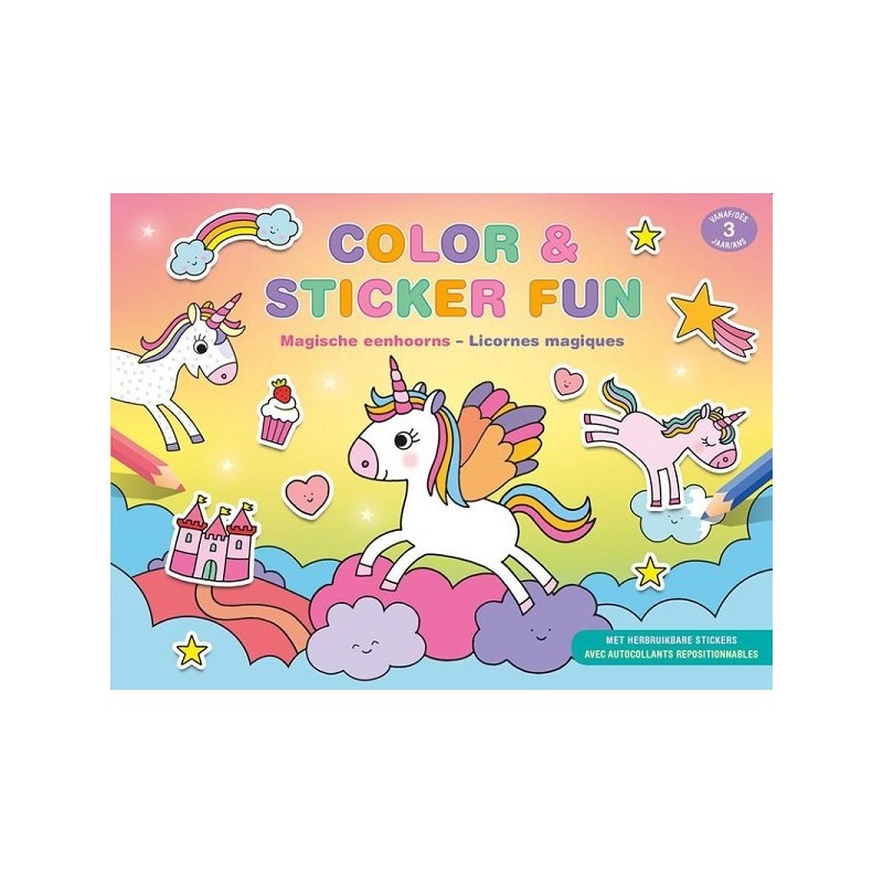 Deltas Color & Sticker Fun - Licornes magiques