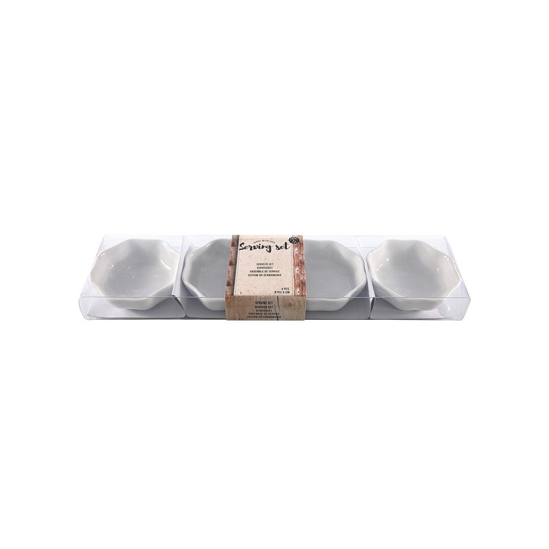 Plats de service faïence set de 4 pièces Ø7x2,5cm