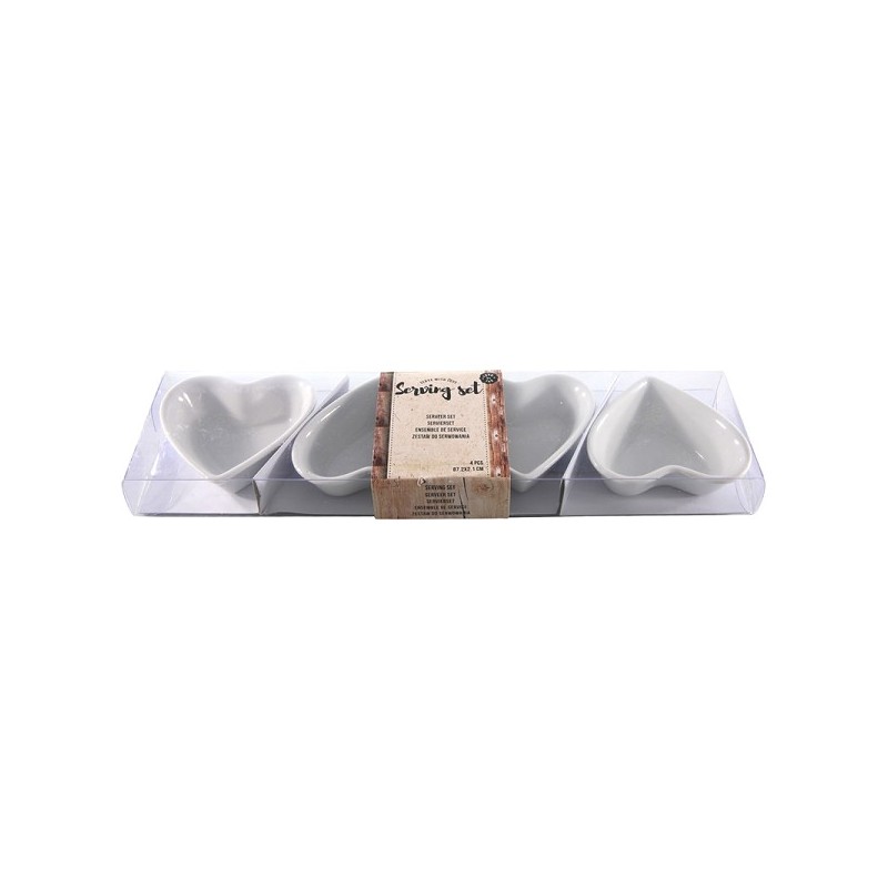 Plats de service faïence set de 4 pièces Ø7,2x2,1cm