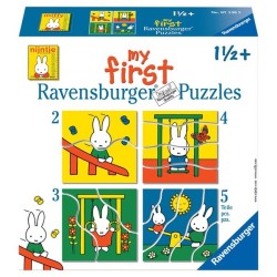Ravensburger puzzel Nijntje in de speeltuin 4 in a box met 2-3-4 en 5 stukjes