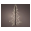 Lumineo éclairage extérieur LED en forme de sapin de Noël sur pied 450cm de hauteur blanc chaud