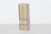 Boltze Home Bougie de dîner Melia Creme 4 pièces H20cm dia 2cm