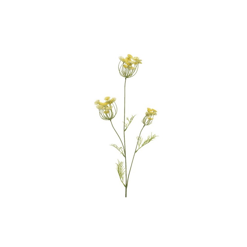 Fleur artificielle Reine Anne jaune H86cm